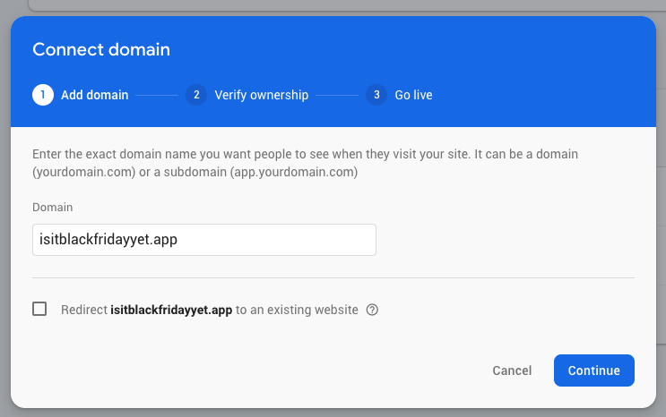 DNS connect firebase