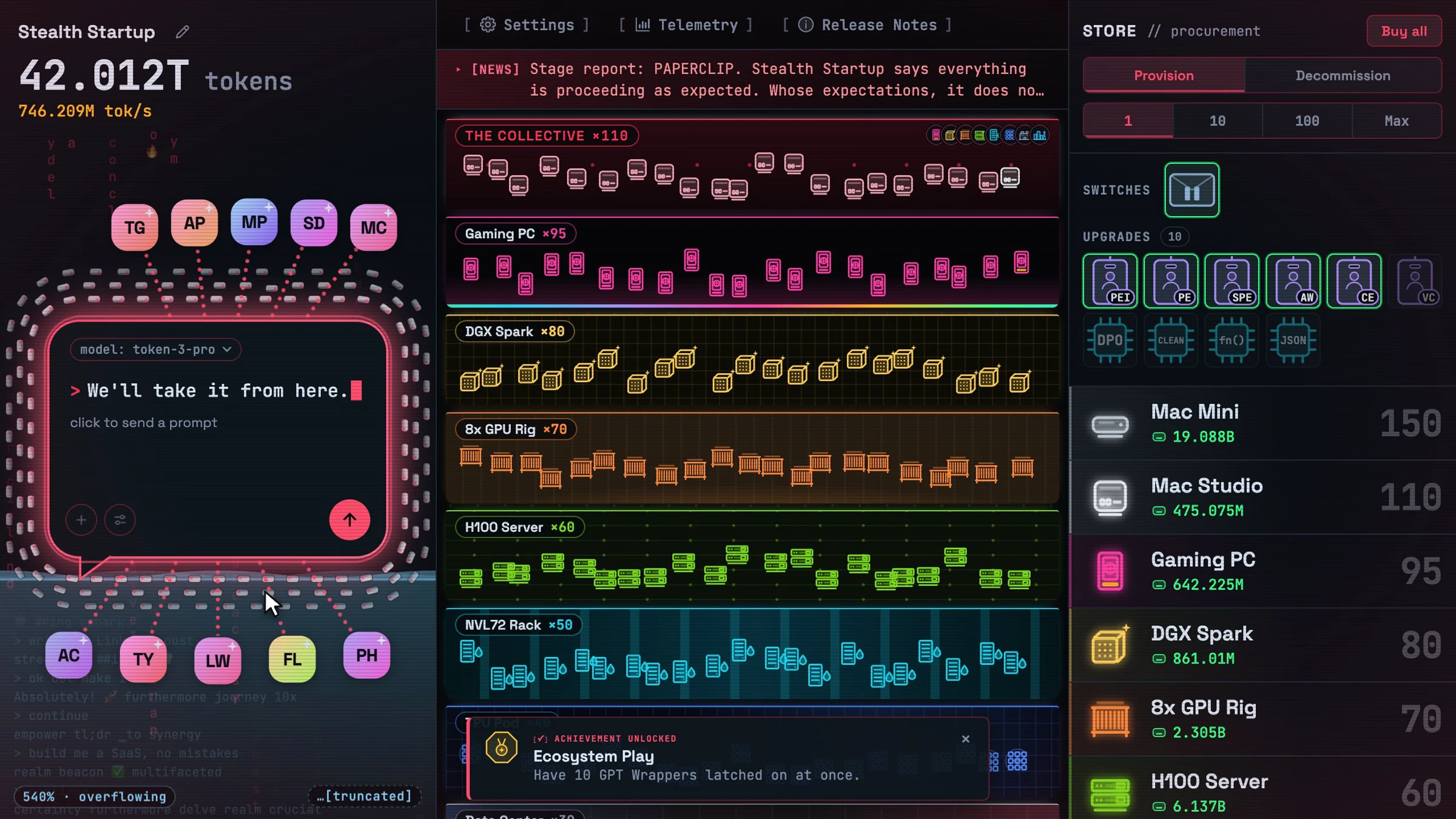 Token Clicker during the AI-pocalypse: the Prompt turned red, GPT Wrapper startups latched onto it